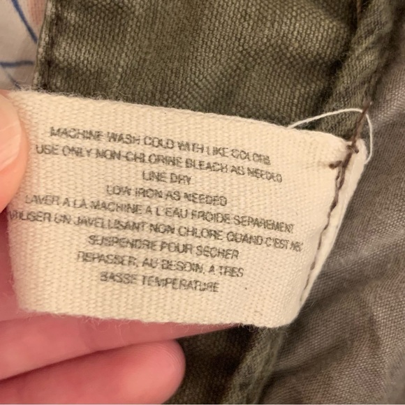 Anthropologie Daughters of the Liberation Olive Green Linen Cotton Blend Shorts - Picture 5 of 6